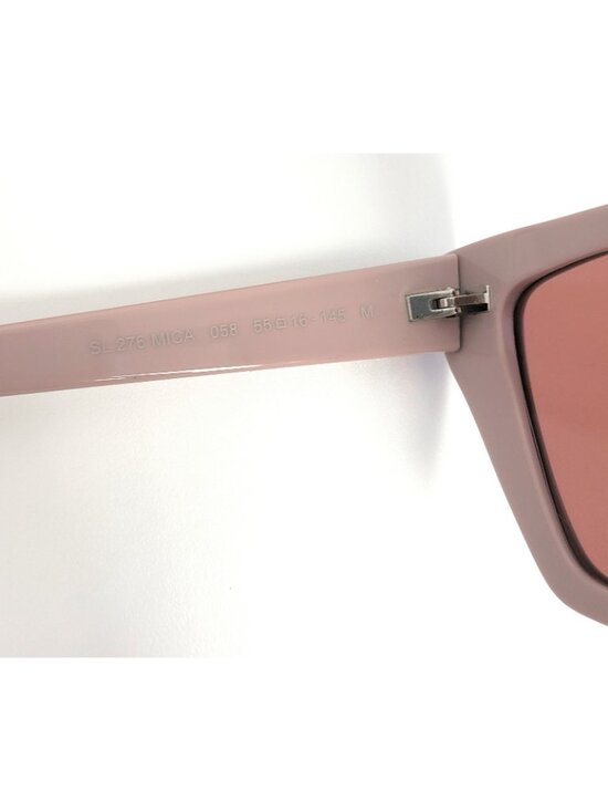 Saint Laurent SL276 MICA 058 55mm Rectangular Cat-Eye Pink Brown Sunglasses
